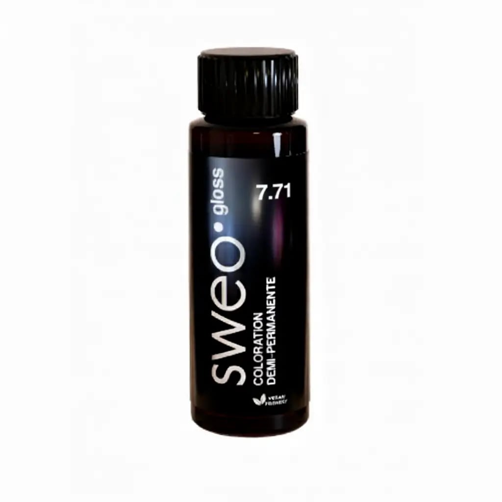 7.71 Gloss Blond marron foncé cendré - Sweo - Produit capillaire professionnel